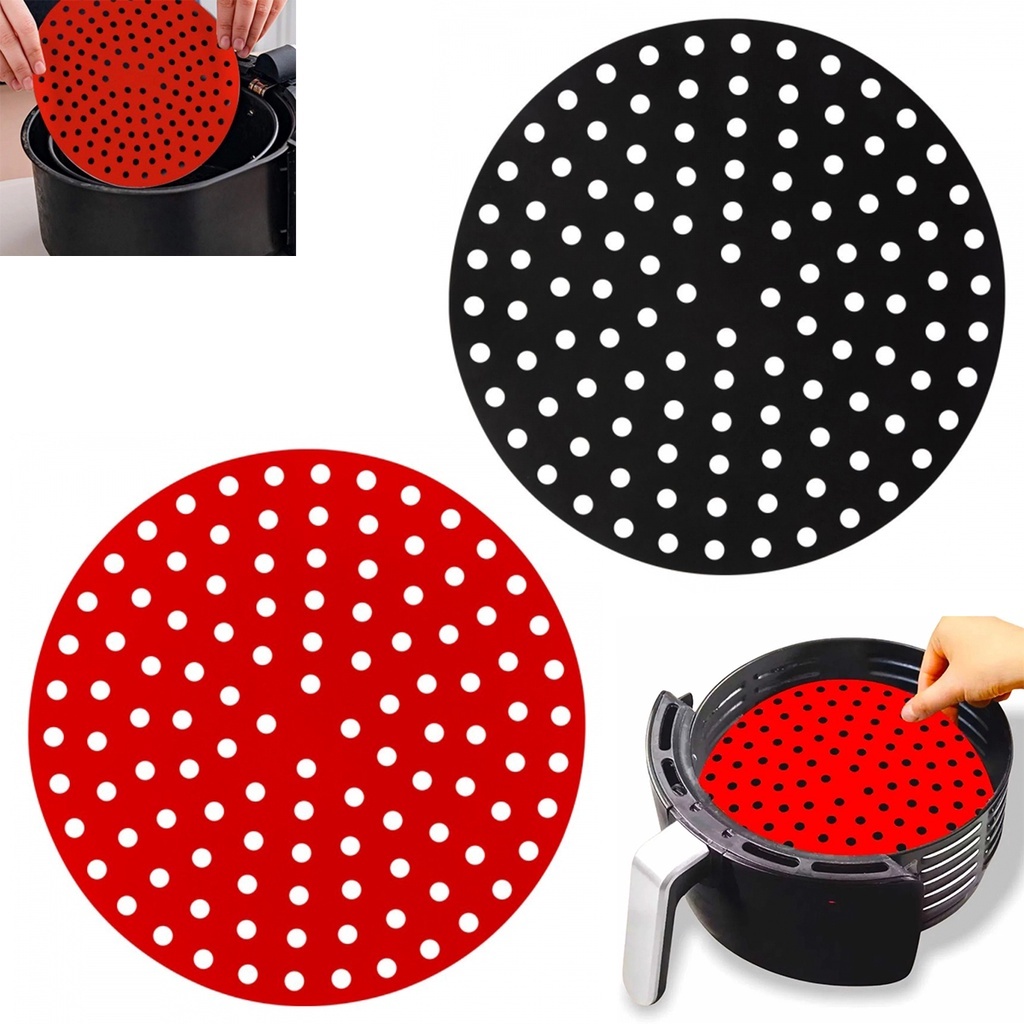 Kit 2 Tapetes protetores de Silicone para Fritadeira Air Fryer