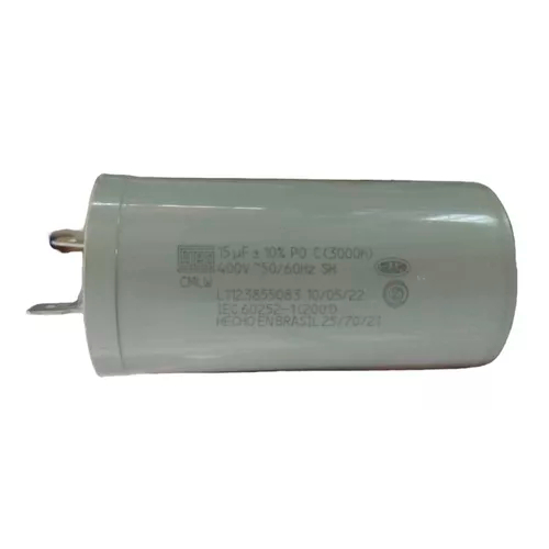 Capacitor 15 Uf 400vac para Lavadoras Brastemp e Consul 220v Weg