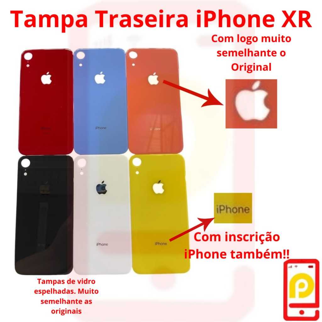 Tampa Traseira De Vidro iPhone XR Envio imediato em Oferta na Shopee