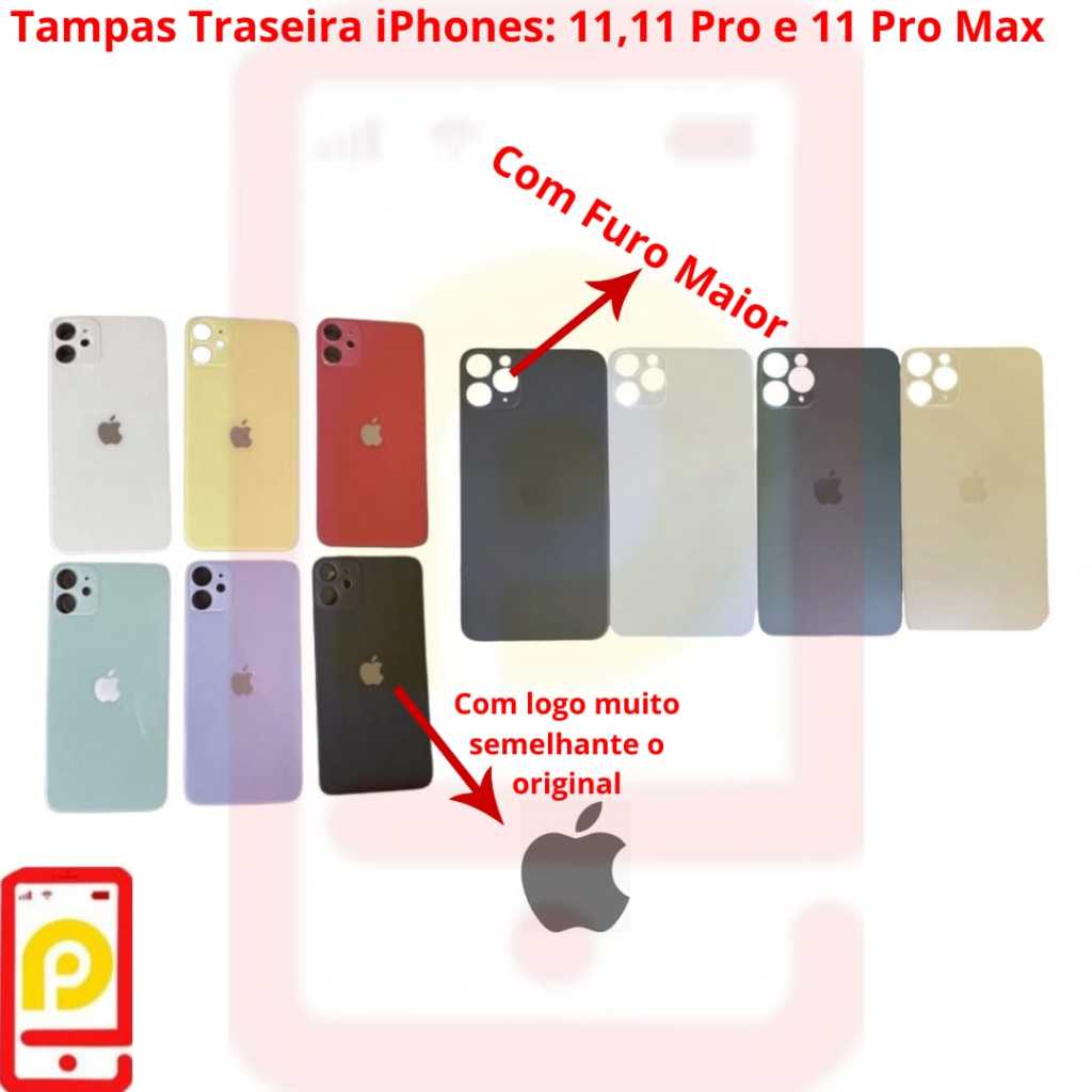Tampa Traseira De Vidro iPhone 11, 11 Pro e Pro Max Envio imediato em Oferta na Shopee