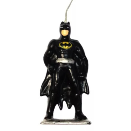 Vela do Homem Morcego Batman p/ Festa e Bolo de Aniversário - Velarte - com Pavio Mágico em Oferta na Shopee