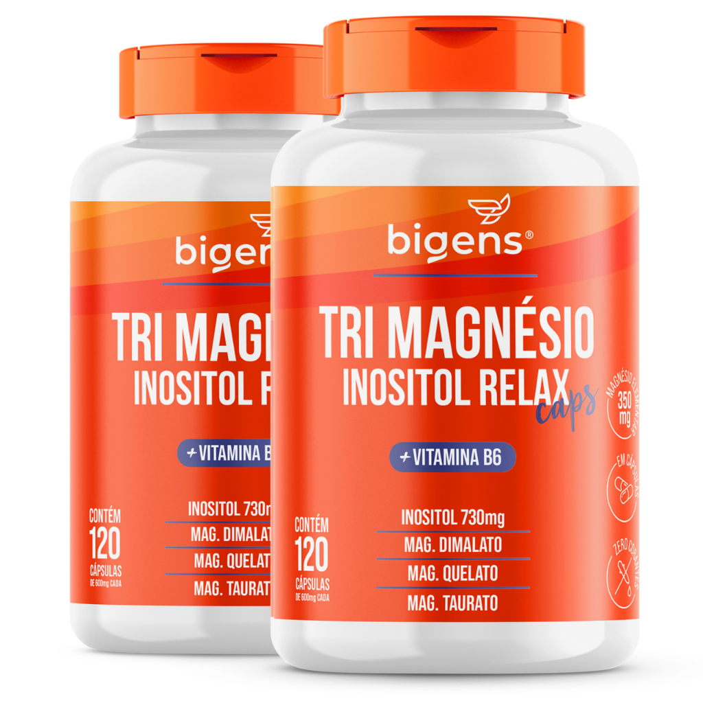 BIGENS KIT 2X TRI MAGNÉSIO INOSITOL 120 CÁPSULAS  BIOGENS em Oferta na Shopee