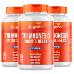 BIGENS KIT 3X TRI MAGNÉSIO INOSITOL 120 CÁPSULAS