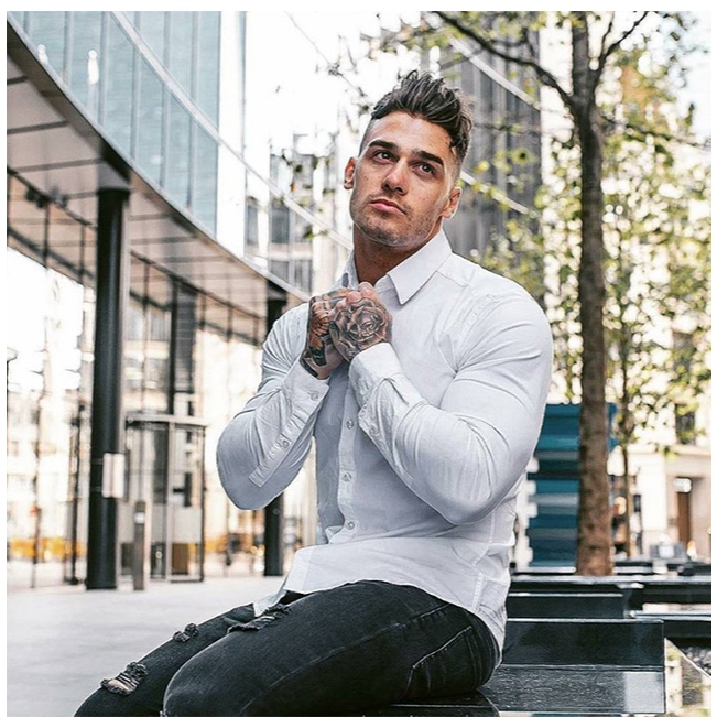 Camisa Social Masculina Manga longa Slim Fit