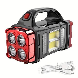 Lanterna Carregamento Solar e USB Portátil Recarregável LED