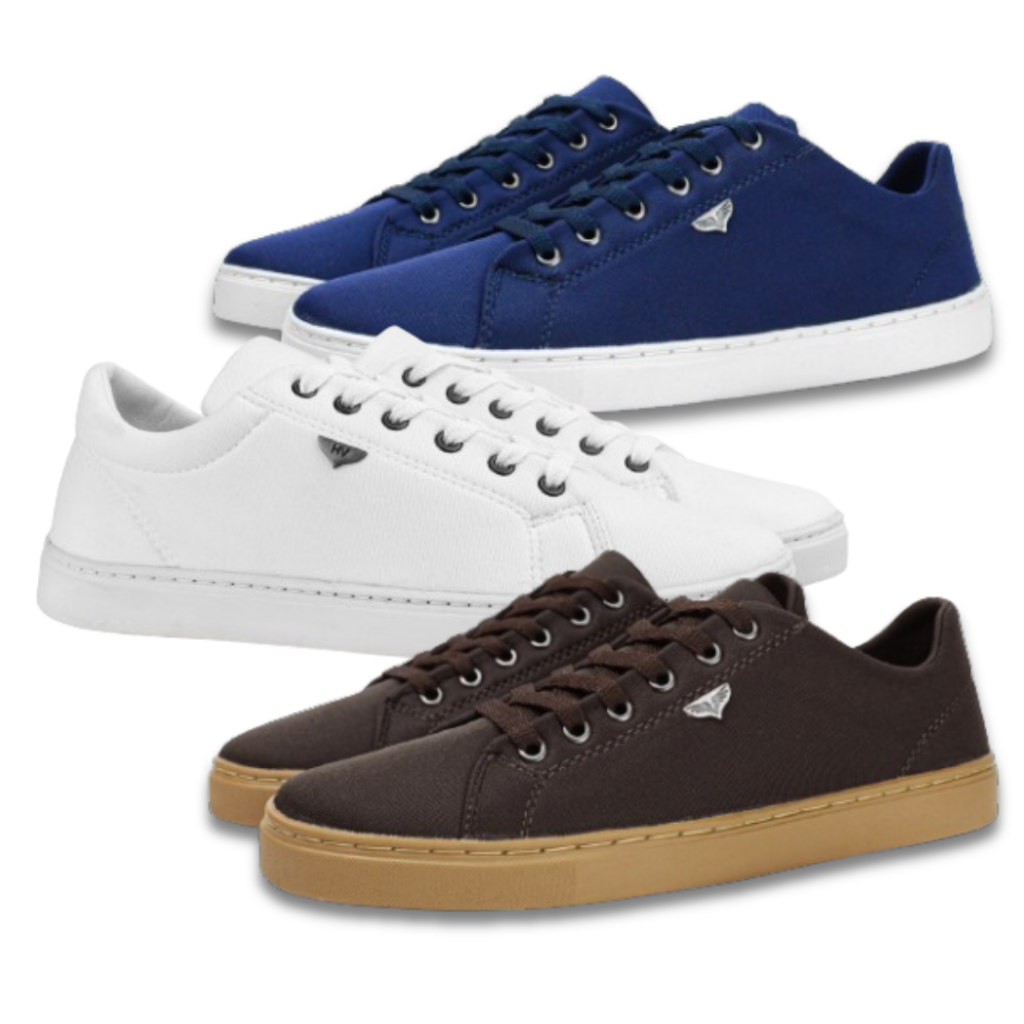 Kit 3 tênis casual masculino 3 pares estiloso confortável sapatenis masculino barato PROMOÇÃO
