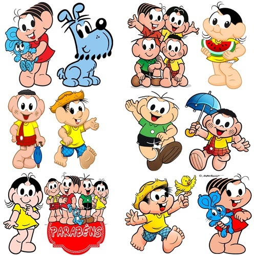 Turma da Mônica - 10 Displays De Festa De 20cm Totens em Oferta na Shopee