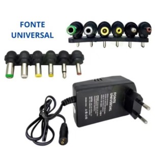 Fonte De Alimentaçao Universal 3/4.5/6/7.5/9/12v c/7pinos 3A 30W