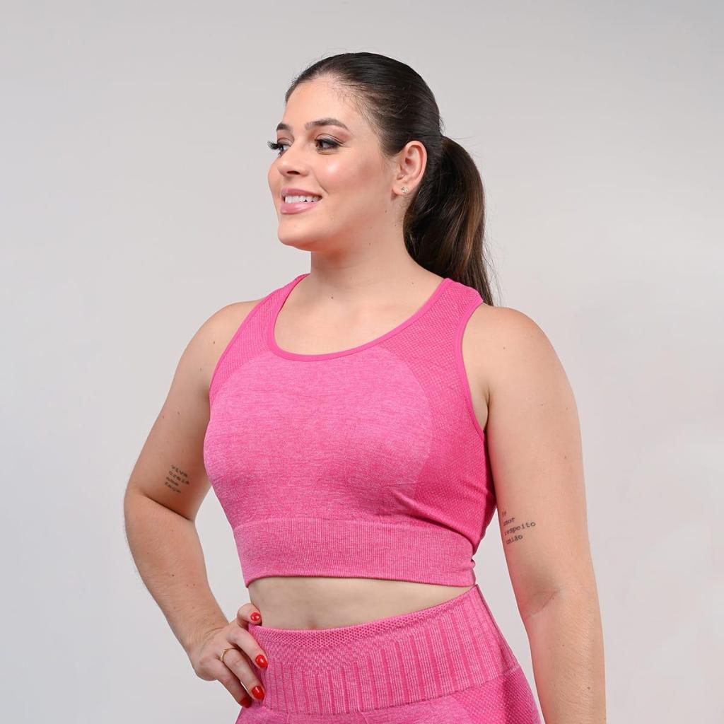 Conjunto Academia Feminino Top Braa + Short Legging Yoga Fitness Roupa Esporte Treino Levanta Bumbum Tamanho Único