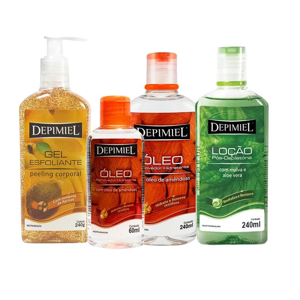 Loção Pós Depilaçao Gel Esfoliante Óleo Removedor De Cera DEPIMIEL