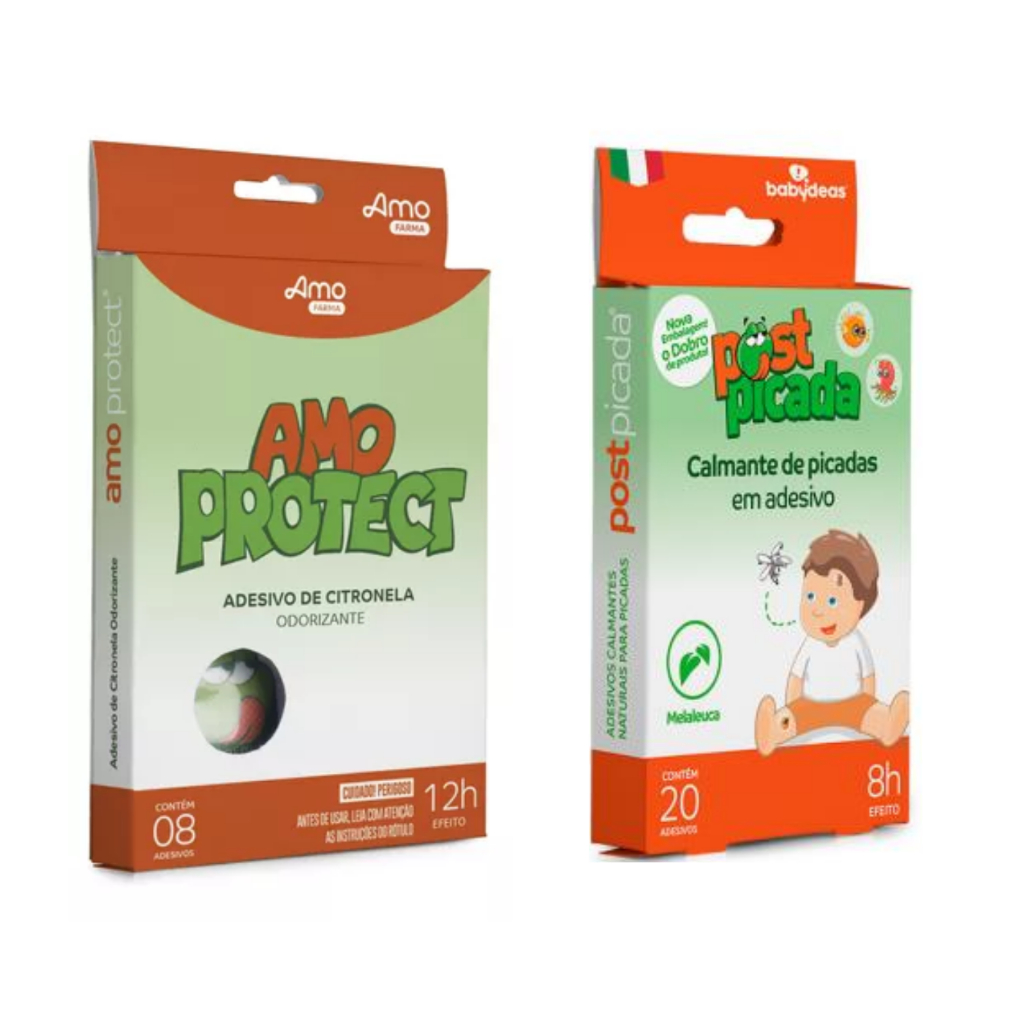 Kit 8unid Sai Mosquito Adesivo Repelente e Post Picada Natural 20 adesivos