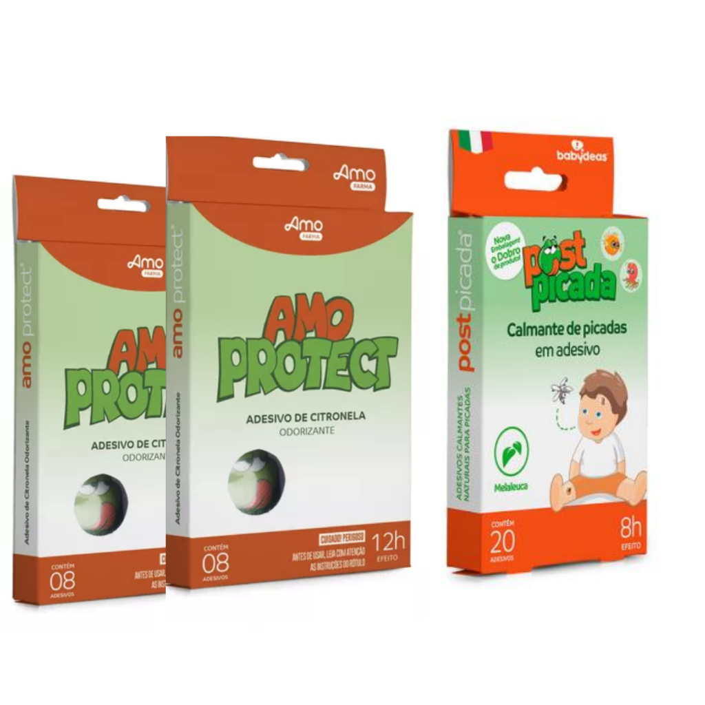 Kit 16 Sai Mosquito Adesivo Repelente e Post Picada Natural