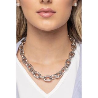 CHOKER COLAR CARTIER GROSSO FOLHEADO/Choker Gargantilha Corrente Elos Banhado em Oferta na Shopee