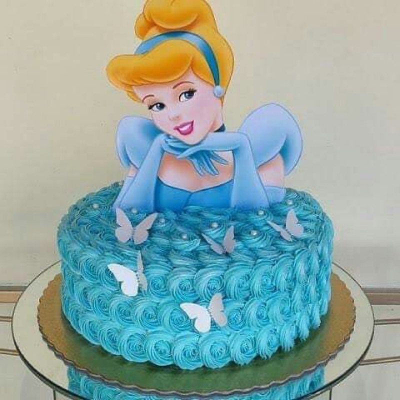 Topo Topper De Bolo Cinderela personalizado princesa Disney em Oferta na Shopee
