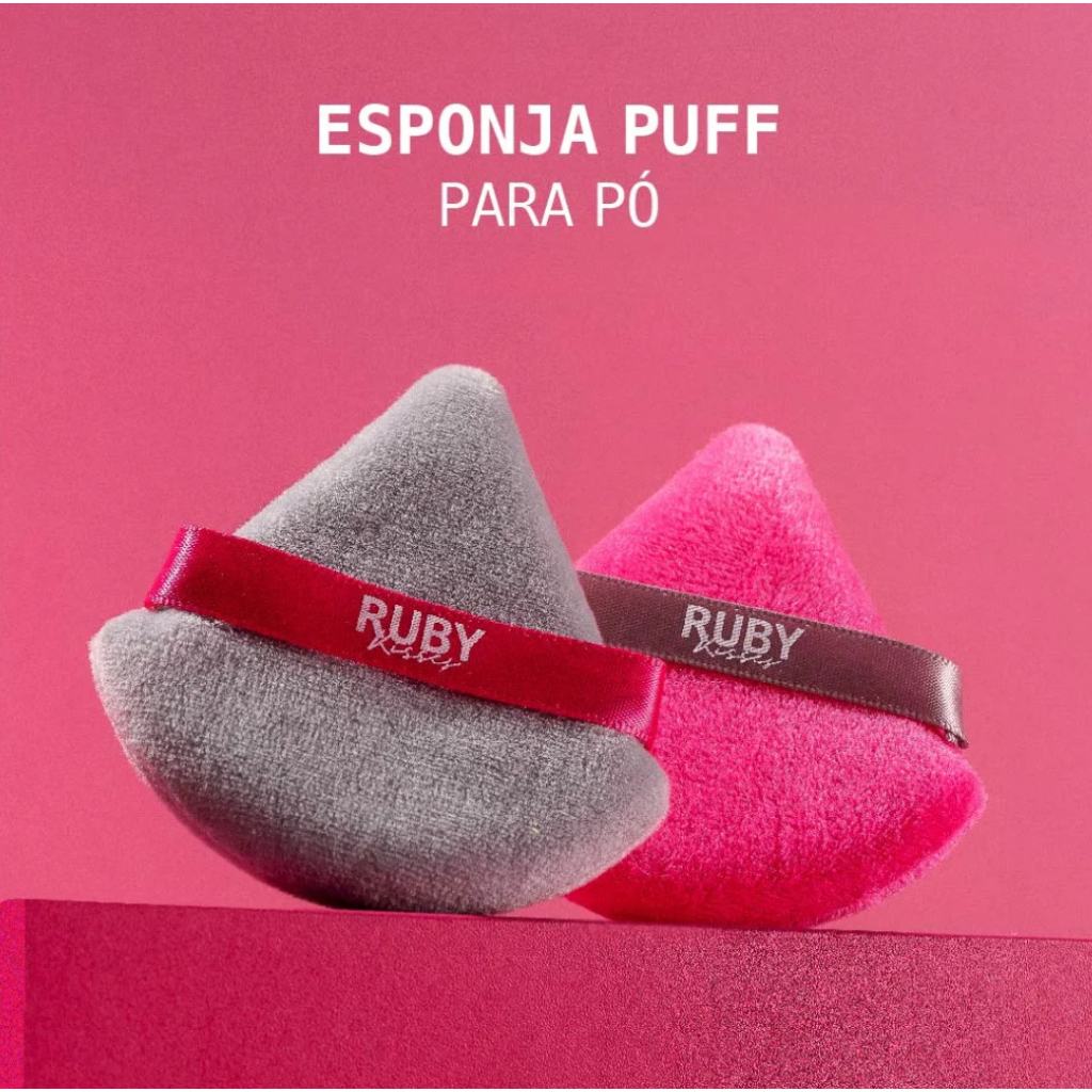 Esponja de Maquiagem Esponja Puff para Pó Triangular - Ruby Kisses