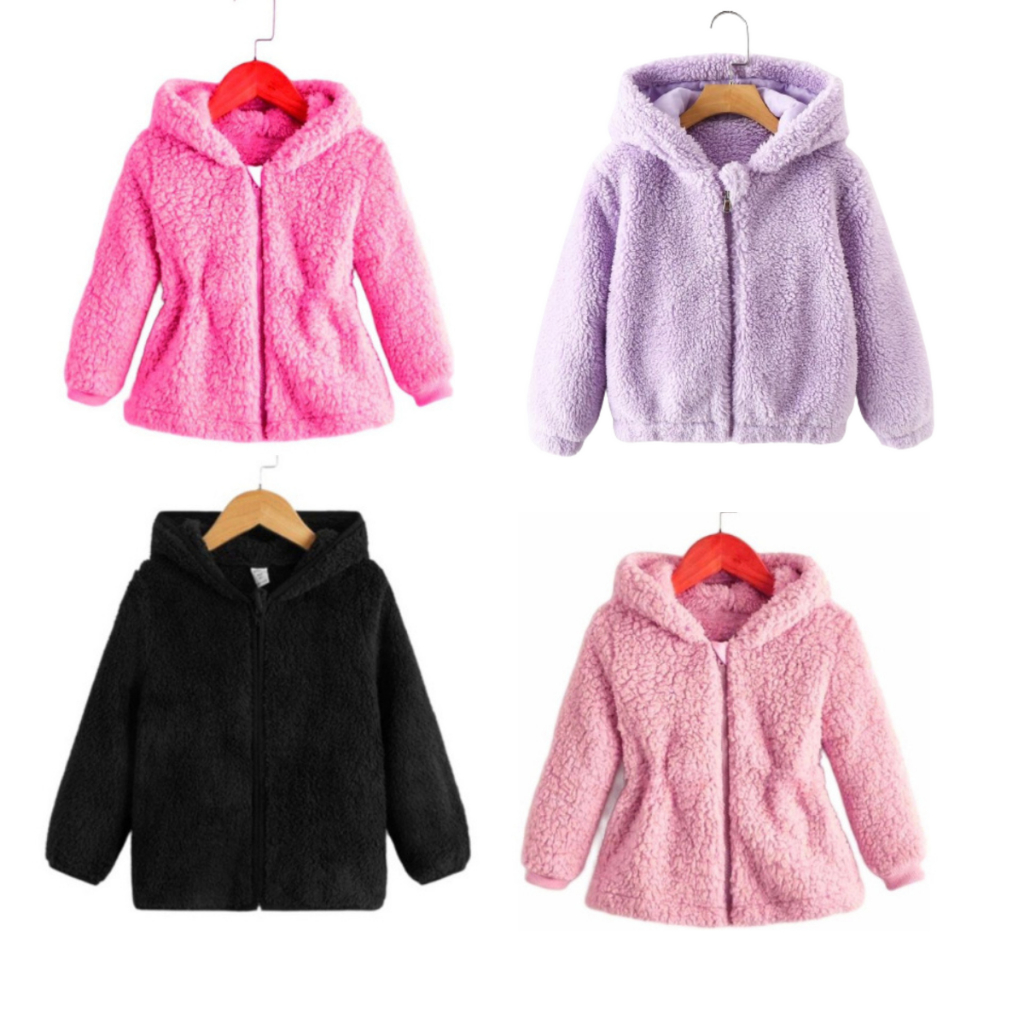 Casaco Teddy Infantil Blusa de frio Menina Infantil Pelinho com Capuz feminina Tedy  Ted Jaquet Infantil  Quentinho Blus em Oferta na Shopee