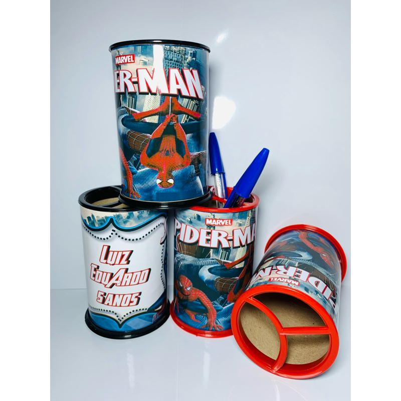 10 Porta Lapis Personalizada Homem Aranha Lembrancinha