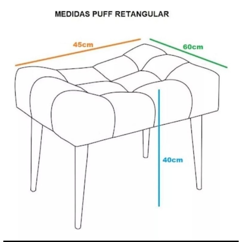 Puff Requinte Cinza  Banqueta Pé Palito