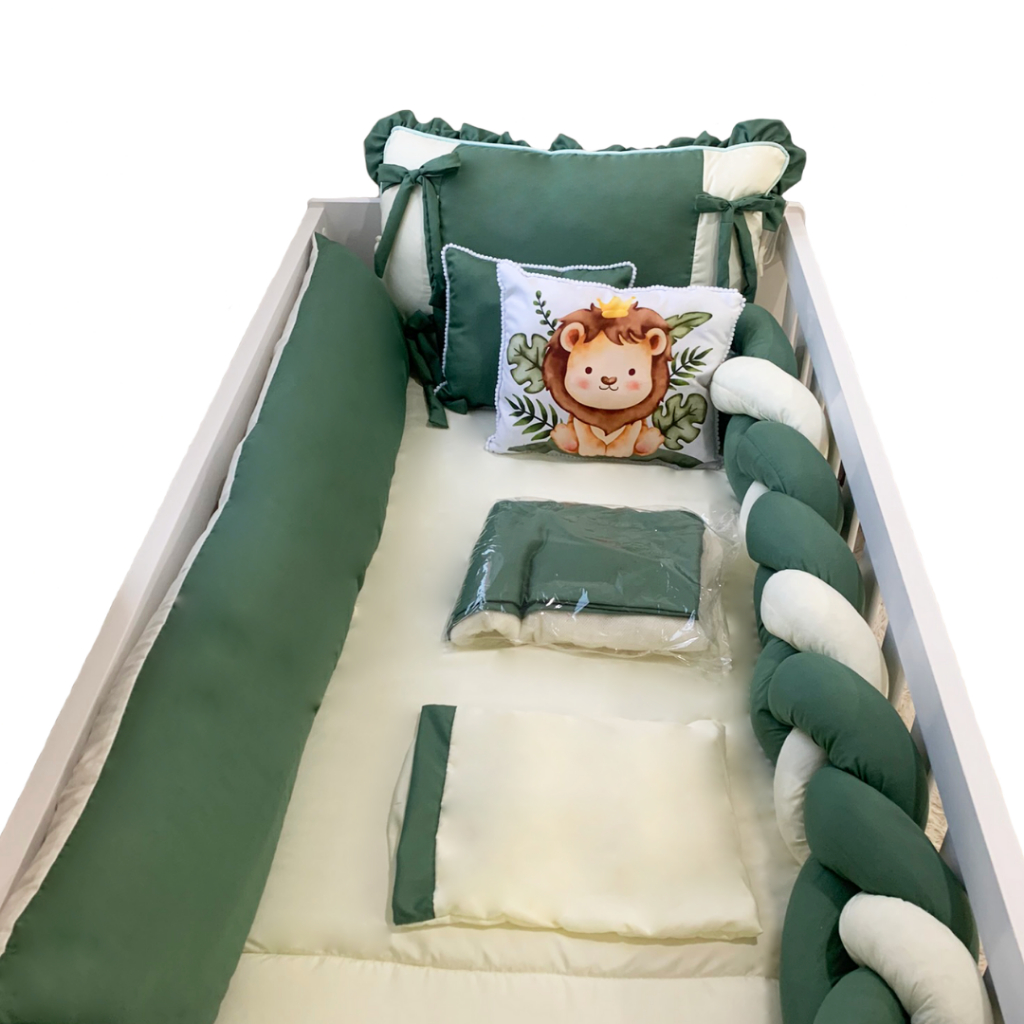 Kit para berço de trança padrão americano ou nacional 9 peças - SLIM POP em Oferta na Shopee