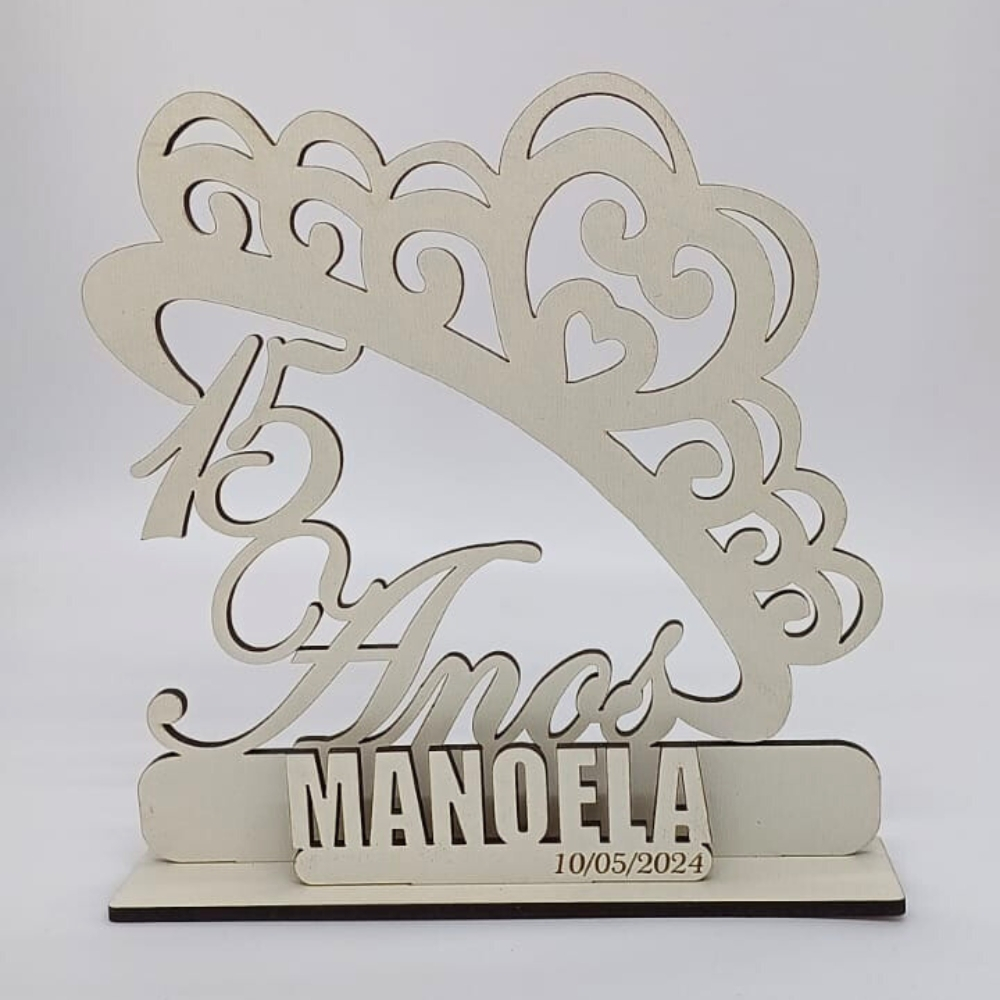 Kit 20 centro de mesa lembrancinha enfeite de mesa aniversário 15 anos debutante enfeite coroa personalizado nome e data em Oferta na Shopee