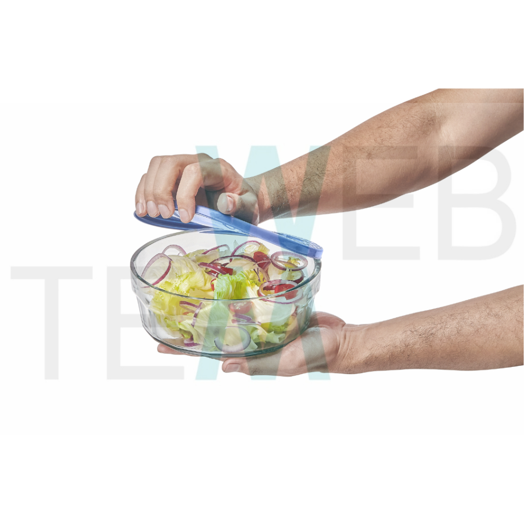 Pote Tigela de Vidro com Tampa Plástica Laguna 1,5 Litros Vitazza:Para Servir