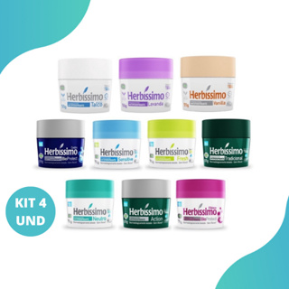 Kit 4und Desodorante antitranspirante em Creme Herbíssimo 55g (Protege até 48HR) em Oferta na Shopee