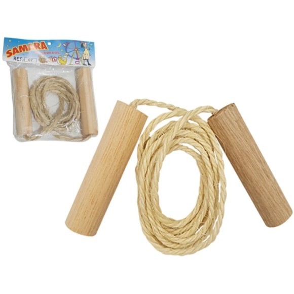 KIT 4 Pula Corda CABO DE MADEIRA E sisal Brinquedo Infantil 1,60m