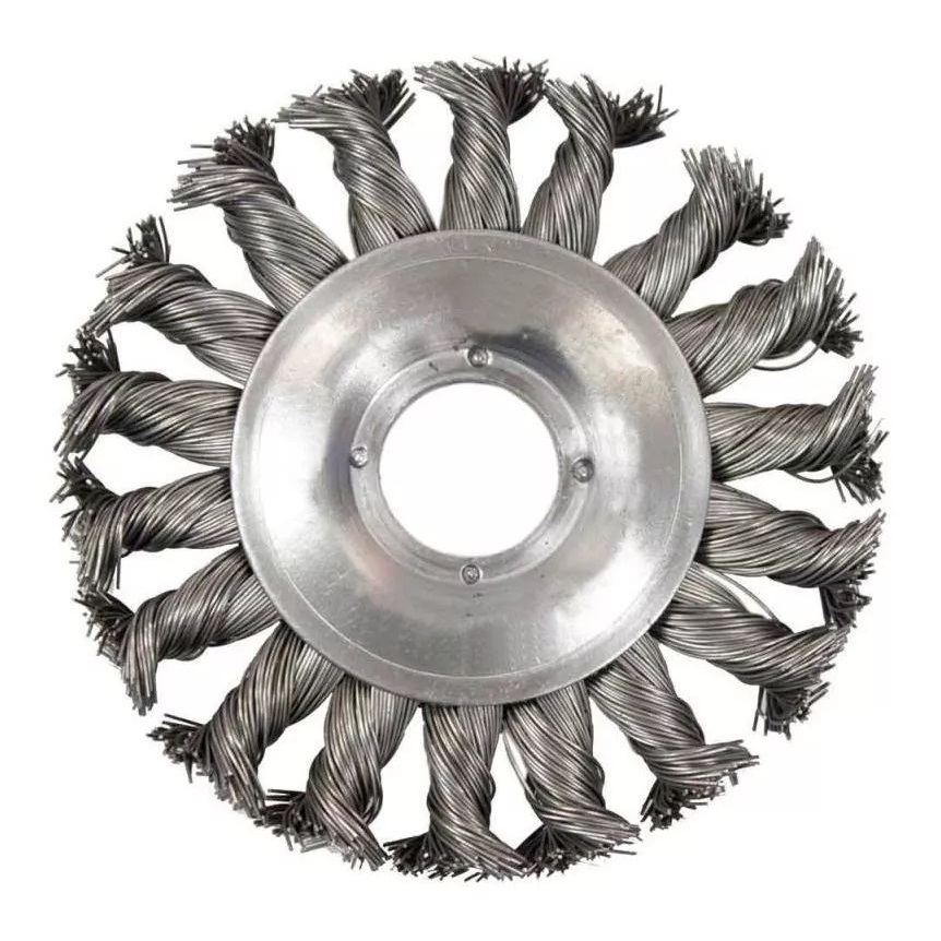 Escova de Aço Carbono Circular Fio Torcido 100 Mm Furo 22 Mm Mtx 746309