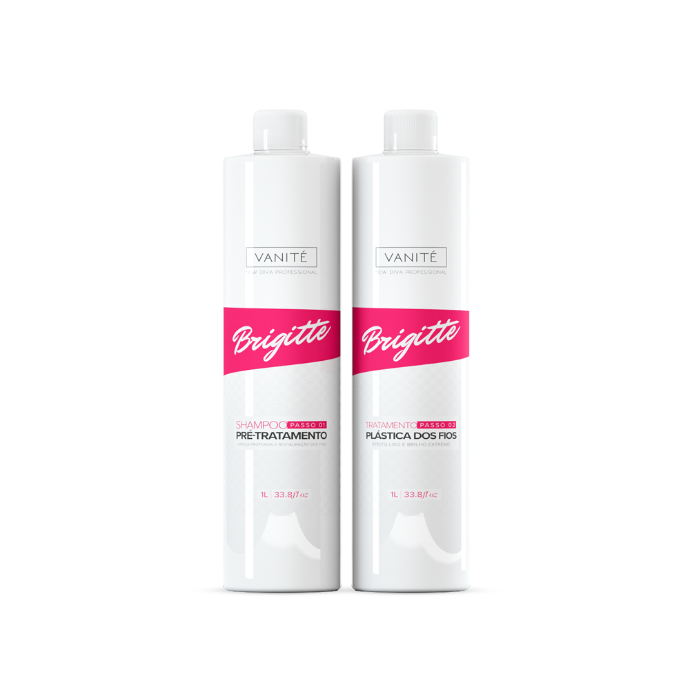 Escova Progressiva Brigitte + Shampoo Brigitte Vanité 1000ML