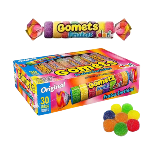 Bala De Goma Gomets Frutas Tubo Sortidas C\30  Festa -  Dori