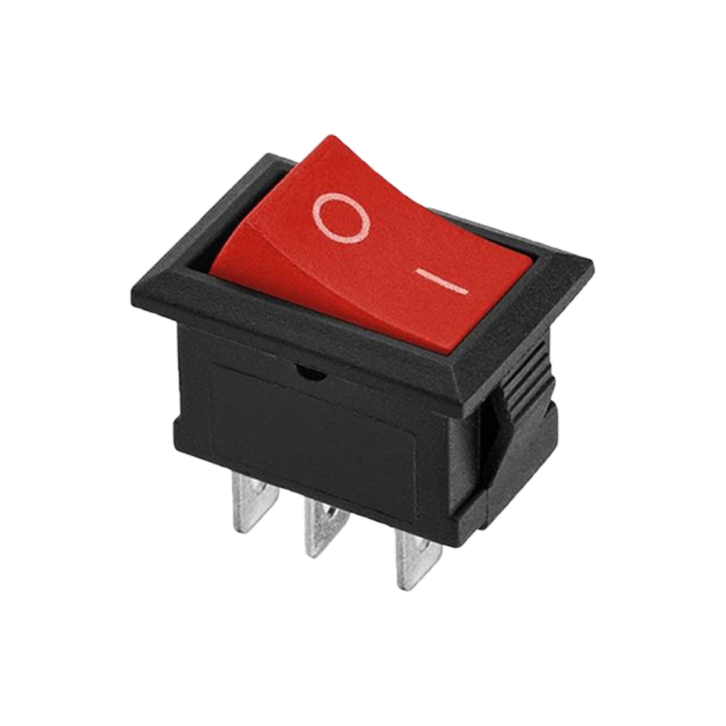 Chave Gangorra Tic Tac Vermalha Quadrada 3 Polos Kits com 2, 5, 10 Unidades
