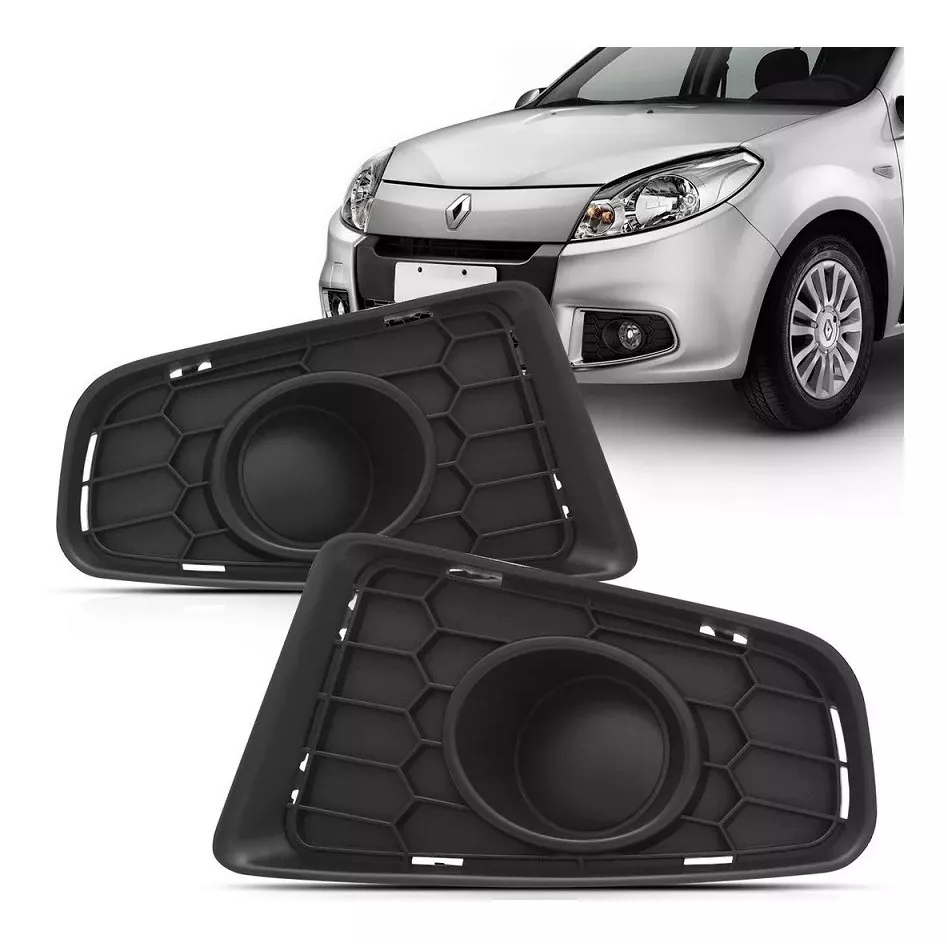 Par Grade Lateral Moldura Sem Furo Para Milha Sandero 2011 2012 2013 2014 em Oferta na Shopee