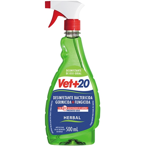 Desinfetante Bactericida Pronto Uso Spray Vet+20 500 mL em Oferta na Shopee