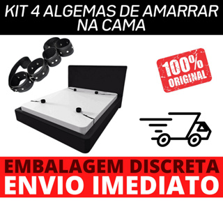 Kit Prender Na Cama 4 Algemas de Amarrar Corda Dia Dos Namorados - BDSM - FETICHE - SADO - SEX SHOP em Oferta na Shopee