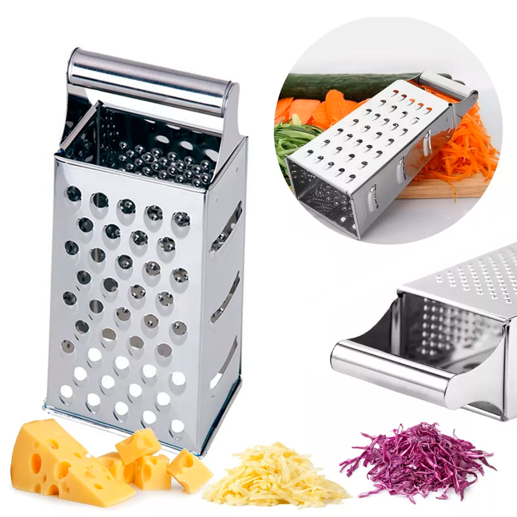 Ralador 4 Faces De Inox Com Alça Para Queijos Legumes - IDEA