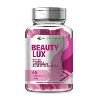 Biotina Pura + Complexo B Vit C Zinco Quelato Cabelo Pele Unha Firmeza Crescimento Beauty Lux Ecomev em Oferta na Shopee