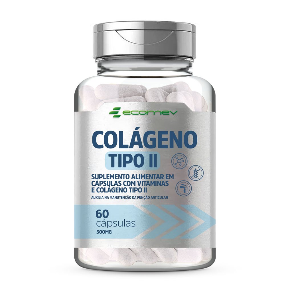 Colágeno Tipo 2 + Vitamina C D3 B1 B6 B12 Altamente Concentrado Ecomev