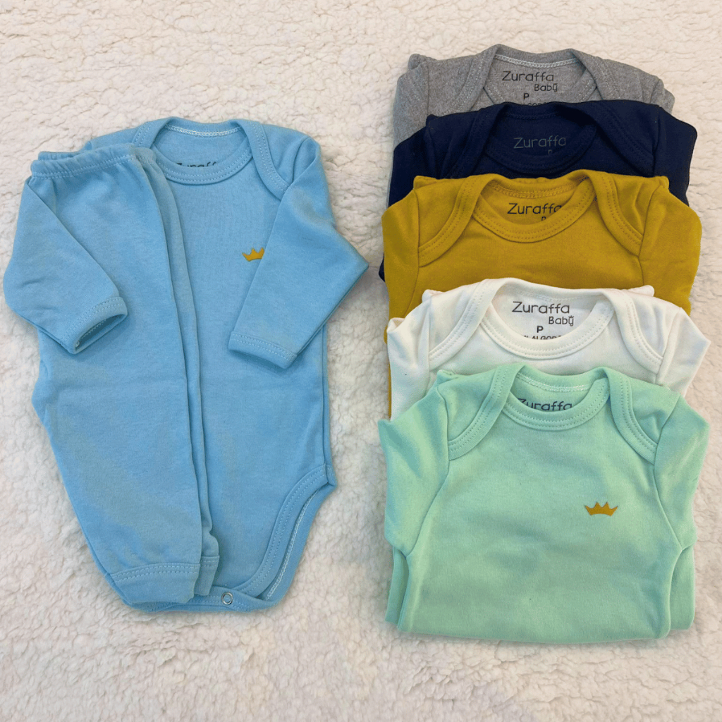 Kit 6 Peças Body Mijao Bebe 100% Algodao Menino Menina Primavera Outono Lisas 3 Body 3 Mijao Suedine em Oferta na Shopee