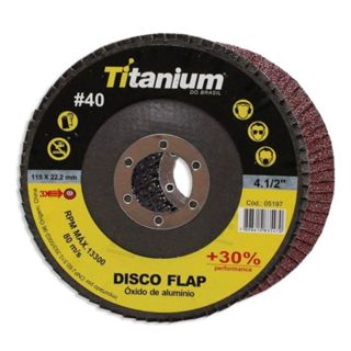 Disco de Lixa Flap 4.1/2 Grão 40  para Esmerilhadeira (20 UNIDADES) em Oferta na Shopee