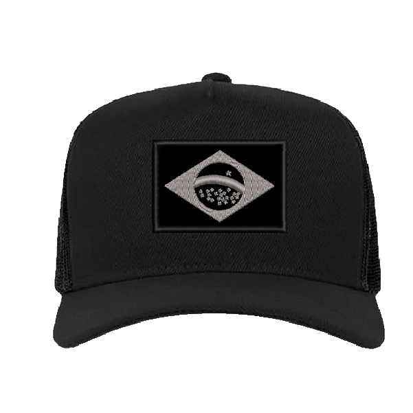 Boné Bordado Trucker - Bandeira Brasil em Oferta na Shopee