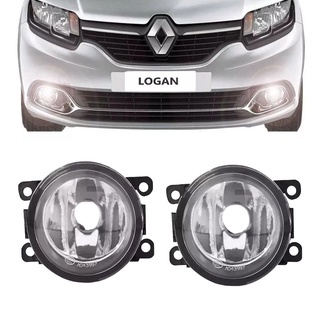 Farol Milha Renault Logan 2015 a 2019 Lente Vidro