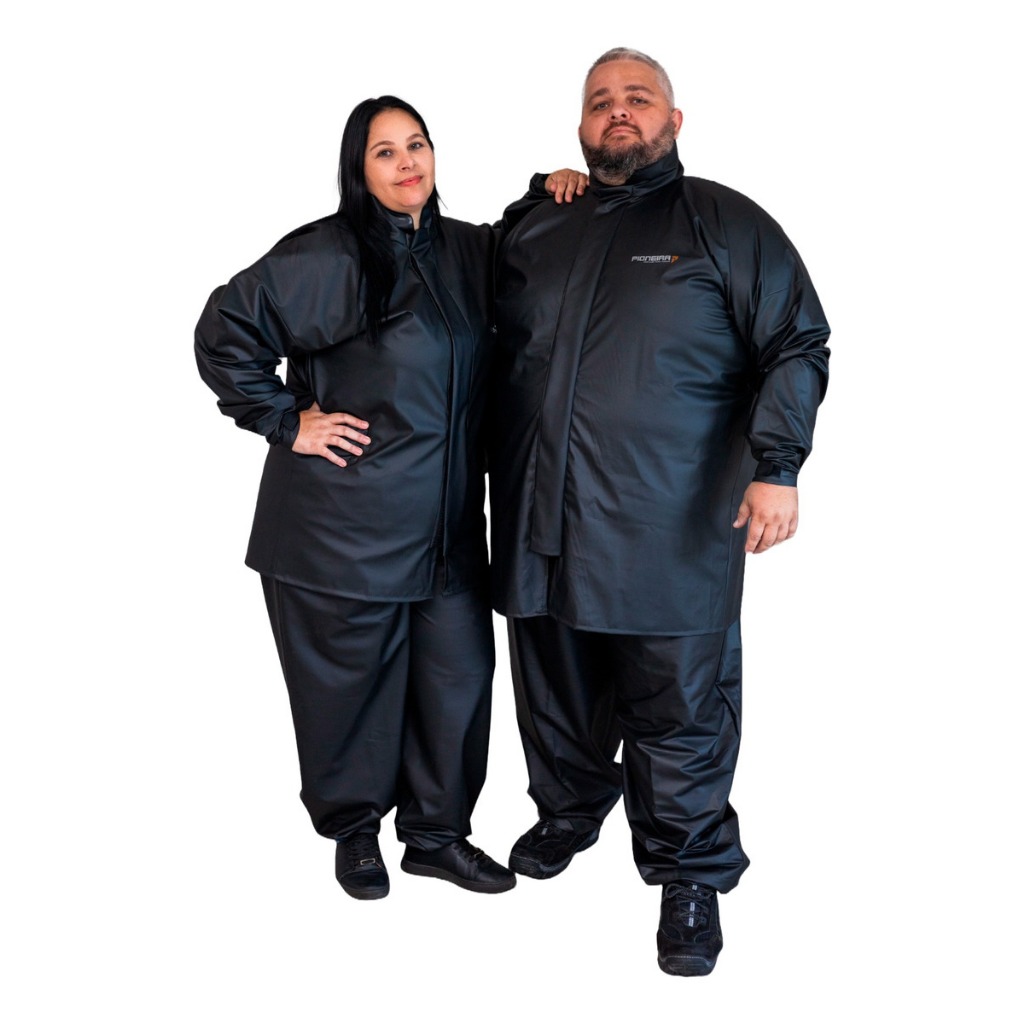 Capa de Chuva Moto com Gola para Motoqueiro Motoboy Masculino e Feminino Todos Tamanhos Plus Size Homem Mulher