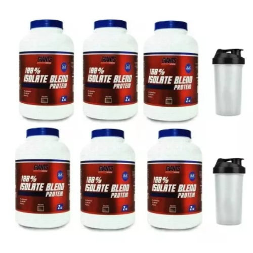Kit 6x Whey 100% Isolate Blend 2kg Giants Nutrition