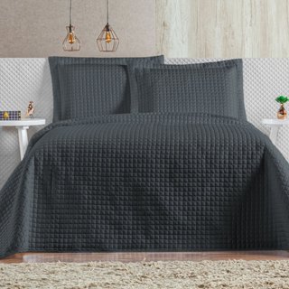 Cobre Leito Casal Queen 300 Fios Toque Aveludado com Porta Travesseiro Matelassê Basic em Oferta na Shopee