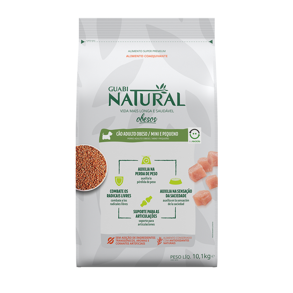 Ração Guabi Natural Cães Obesos Mini e Pequeno 10,1kg