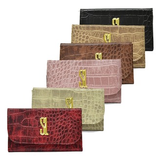 Carteira Feminina Croco - Feita à Mão em Couro Ecológico em Oferta na Shopee