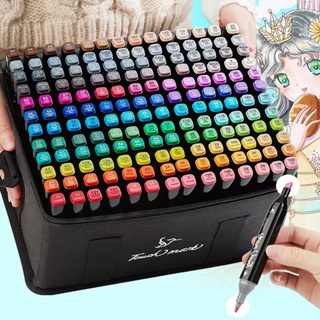 60/80/100/120 Cores touch marker Caneta Marcadora Com Ponta Dupla/Pintura De Arte/Aquarela/Material Escolar/Escritório em Oferta na Shopee
