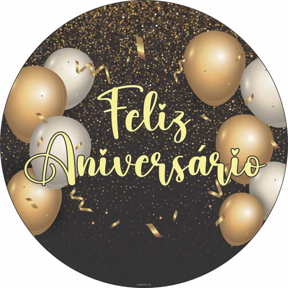 Painel Feliz Aniversário Redondo Dri Fit Premium em Oferta na Shopee