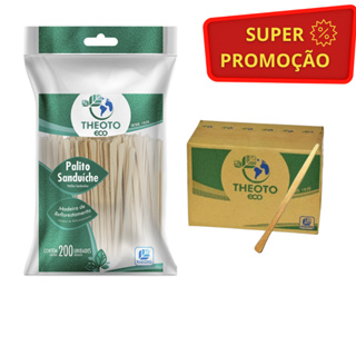 Palito Madeira Sanduiche Petisco Picks 9cmx4mm Theoto Finger Food em Oferta na Shopee