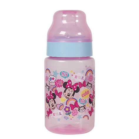 Mamadeira Minnie 300ml Wide Neck Orto Sil - Baby Go